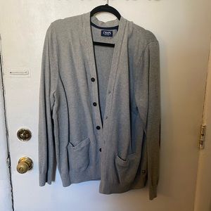 FREE SHIP - CHAPS grey cardigan Men’s (US L)